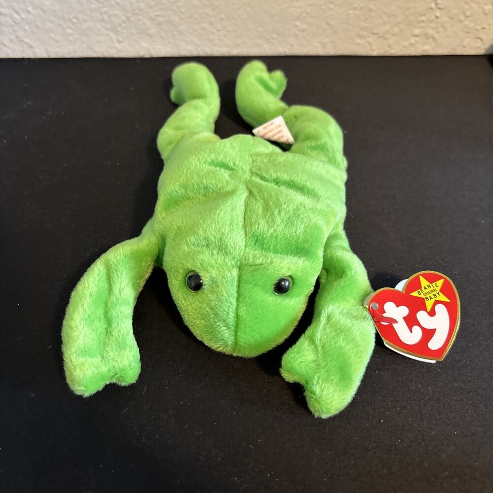 TY Beanie Baby - LEGS the Frog - DOB 4-25-93 Style 4020